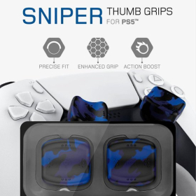 GIOTECK THUMB GRIPS SNIPER za PS5 - maskirno modre barve