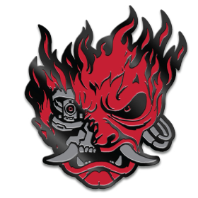 JINX Cyberpunk 2077 Samurai Demon Pin Red/Black