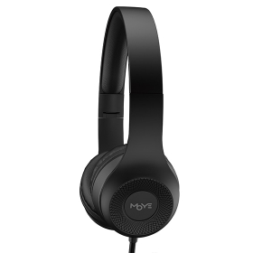 MOYE ENYO, zložljive slušalke z mikrofonom - črne barve